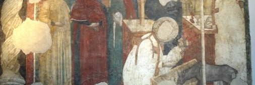 Presepe di Greccio, "Le Storie di San Francesco" (XIV sec.). Pinacoteca Diocesana